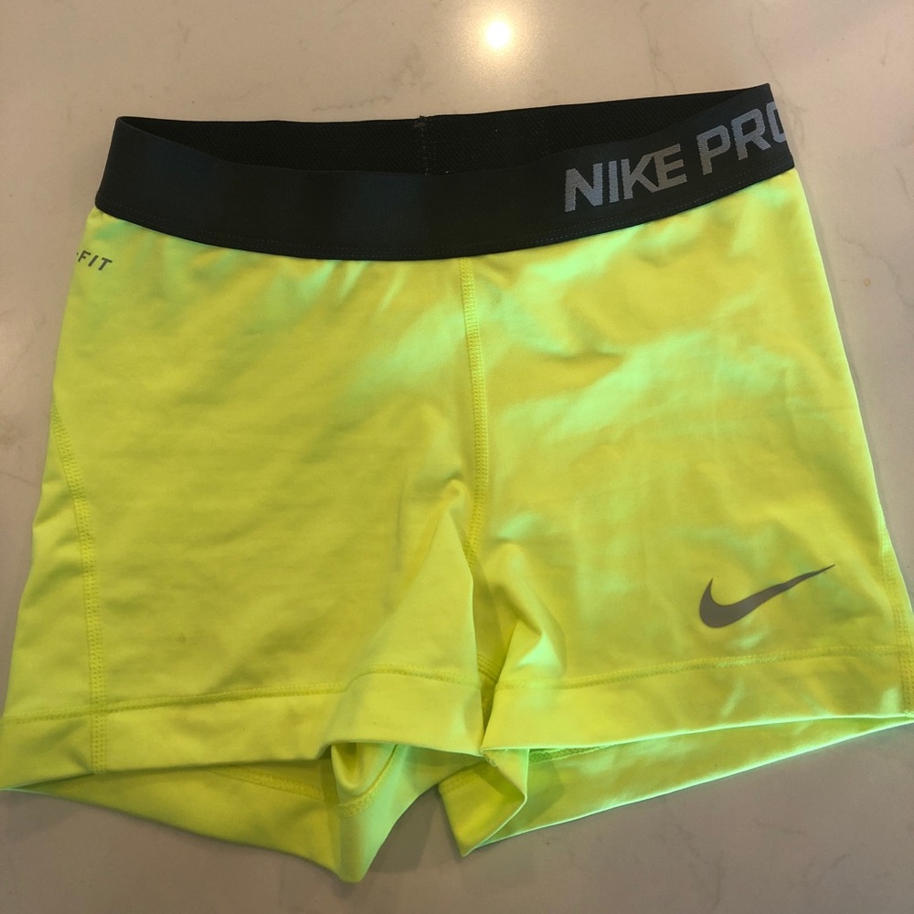 Neon Yellow Nike Pros NEVER WORN